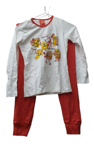 Pijama De Niños,mangas Largas,cuello Redondo, T.10