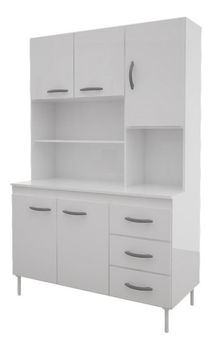 Kit Mueble Cocina 3 Cajones 5 Puertas Blanco Envio Cuota