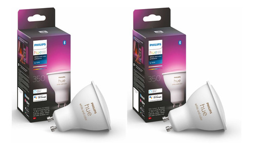 2 Pack Philips Hue Gu10  Colores Blancos Bluetooth & Matter