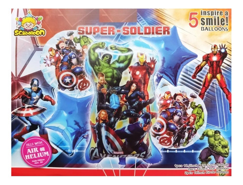 Decoracion Globos Personajes Avengers Super Heroes Marvel