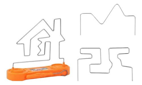 Juego De Laberinto Eléctrico Bump Juguete De Manual Naranja