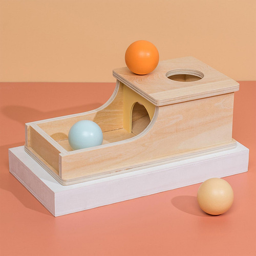 Bola Montessori Drop Box Brinquedo De Aprendizagem