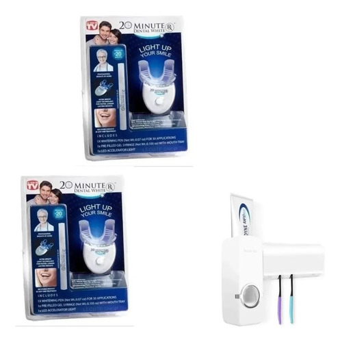 Kit Blanqueador Dental 20 Minutes Lámpara Uv  2pz + Regalo