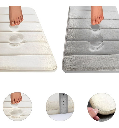 Tapete Espuma Absorve Água Banheiro Super Soft Luxo Macio