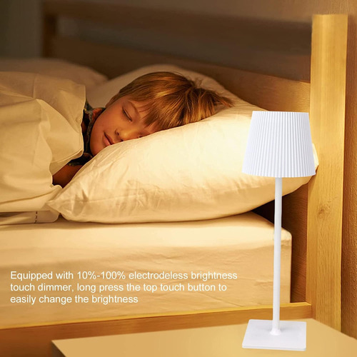 Lámpara Inalámbrica Batería Recargable Usb De Mesa Touch Led