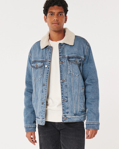 Hollister Chamarra Con Forro De Borrego Producto Original