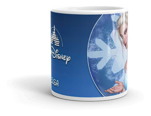 Elsa Taza 11 Oz Blanca Frozen Princesa Cerámica Aa