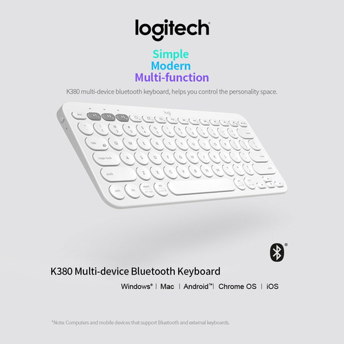 Teclado Inalámbrico Bluetooth 3.0 Logitech K380 Interruptor