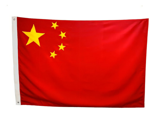 Bandeira Da China 2 Panos (1,28 X 0,90) Bordada