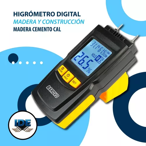 Detector Medidor De Humedad Termometro Higrometro Paredes