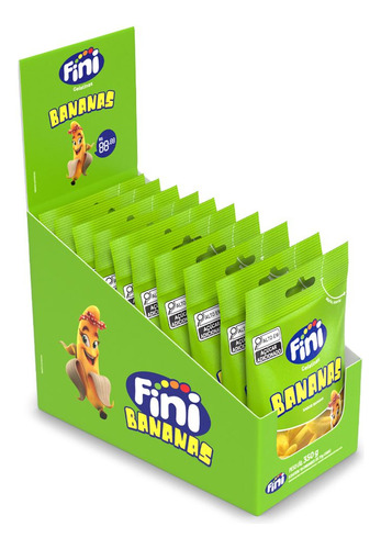 Bala Fini Bananas 35g C/ 10 Unid