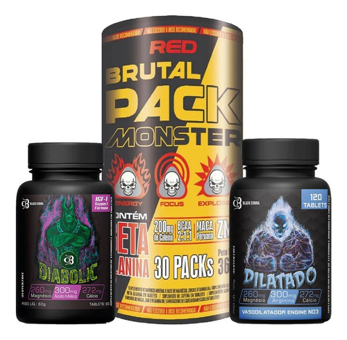 Brutal Pack Red Dilatado 120tabs Diabolic 60tabs Kit Animal