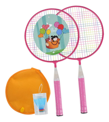 Raqueta De Nylon De Raqueta De Bádminton Infantil Con Rosa