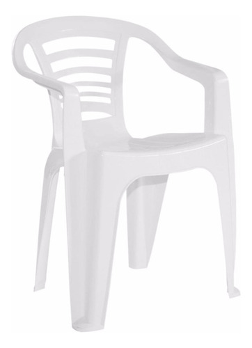 Silla De Plástico Blanca Garden Life F840000 Color Blanco