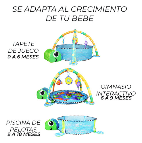 Gimnasio Para Bebé Noni Is-300a Con Pañalera De Regalo