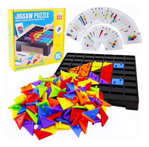 Jogo De Encaixe Quebra Cabeça Tangram Mesinha 150pç 54cartas Quantidade De Peças 150 Versão Do Personagem 54 Cartas