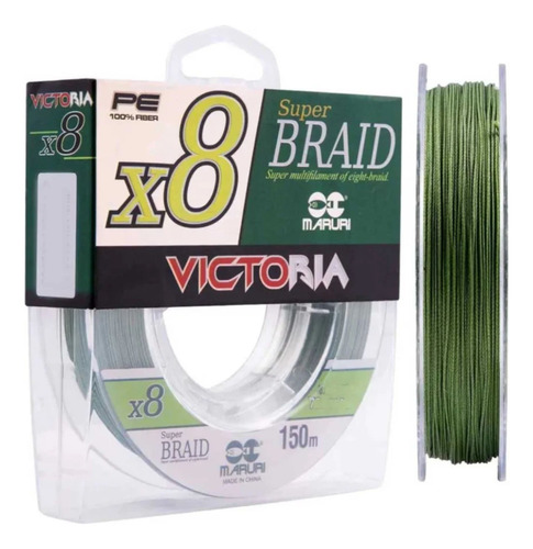Linha De Pescaria Victoria 8x Super Braid 24lb 0,20mm C/150m