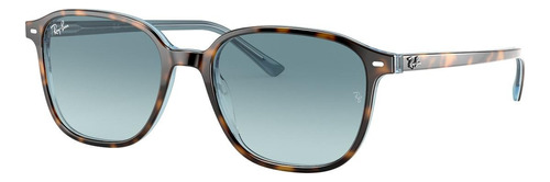 Óculos de sol Ray-Ban Leonard Standard armação de acetato cor matte tortoise, lente blue degradada, haste matte tortoise de acetato - RB2193