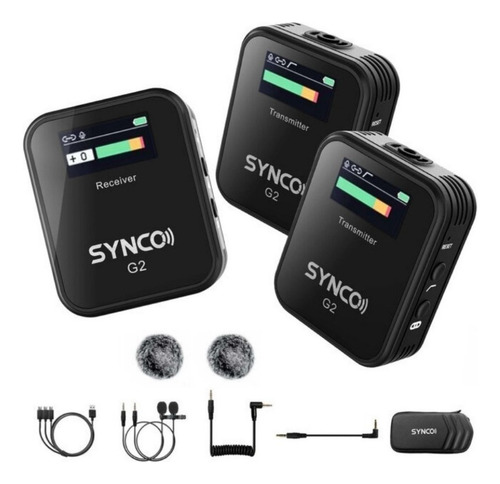 Micrófonos Synco G2 A2 Solapa Omnidireccional Color Negro Negro