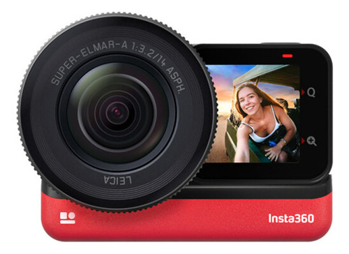Cámara de acción Insta360 One Rs Edition de 1 pulgada, negro/roja