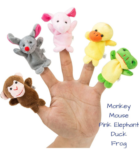 20 Finger Puppets Y Finger Family Song Button, 6 Family...