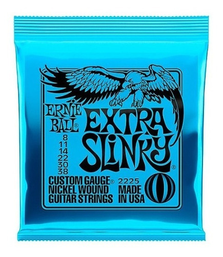 Ernie Ball Extra Slinky 2225 Cuerdas Guitarra 0.8-38