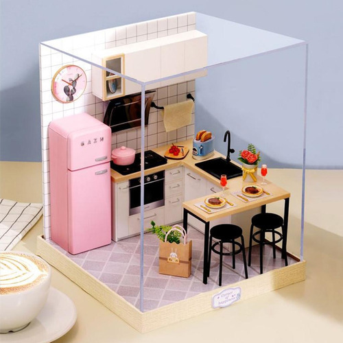 1/124 Diy Mini Dollhouse Kit De Muebles De En Miniatura Casa
