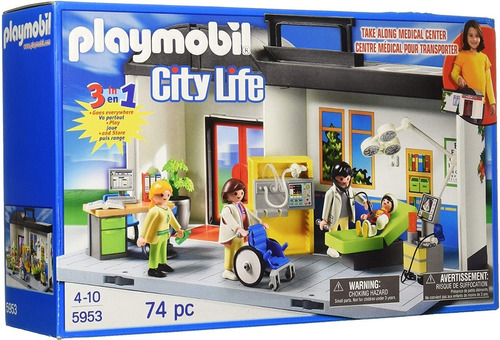 Playmobil 5953 Hospital Maletin Set Juego Original Educando