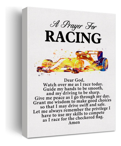 A Racing's Prayer - Póster Con Cita De Oración Para Decoraci