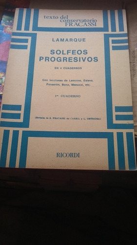 Lamarque - Solfeos Progresivos 1º Cuaderno (e)