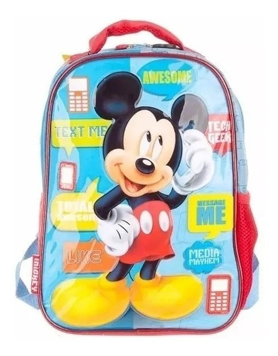 Mochila Mickey Mouse 12 Espalda Jardin - Original 