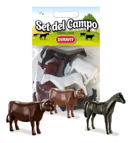 Animales Set Del Campo X6 Caballos Y Vacas Duravit 