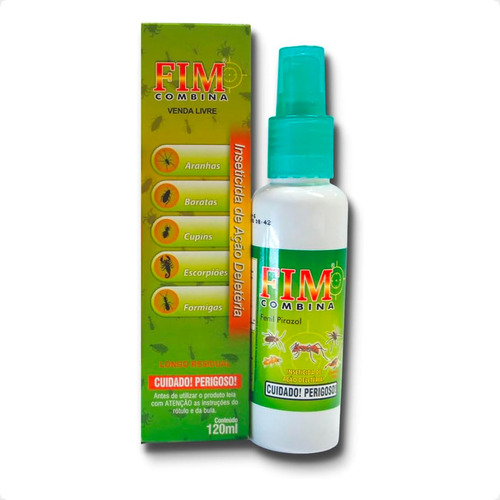 Fim Combina Spray Inseticida Para Insetos Rawell - 120ml
