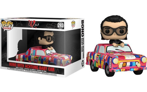 U2 Bono, Edge, Larry, Adam + Bono Con Carro 5 Pack Funko
