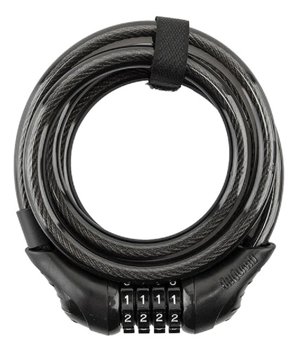 Imagen 1 de 3 de Candado Cable Onguard 8159 Neon Series Bici Negro