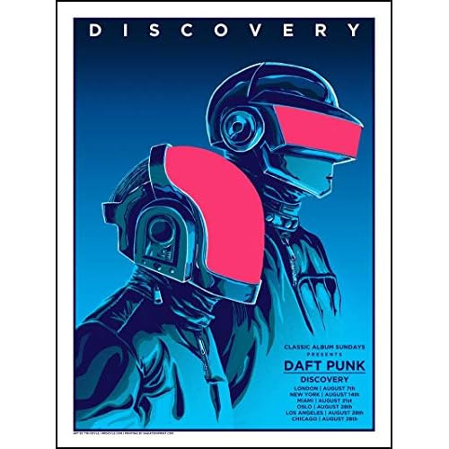 Póster Daft Punk Go Awesome, Impresión Papel (16 PuLG...