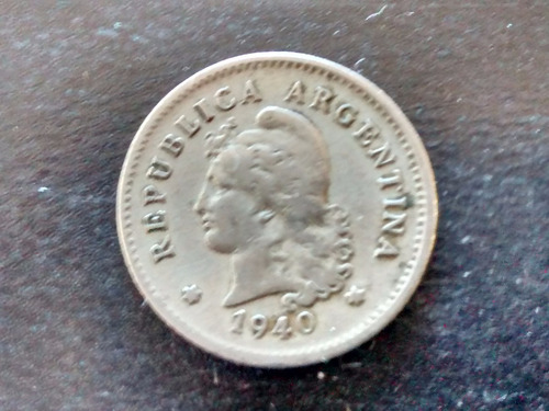 Moneda Argentina 10 Centavos `patacon 1940 (x286.