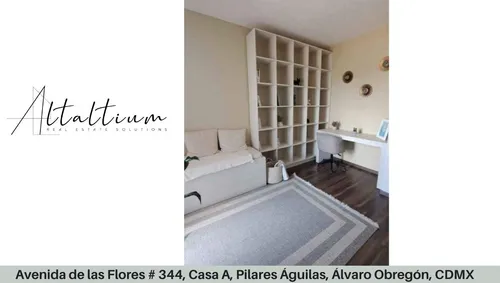 Casa En Venta Avenida De Las Flores # 344, Casa A, Pilares Águilas, Álvaro Obregón, Cdmx. Vg5-za