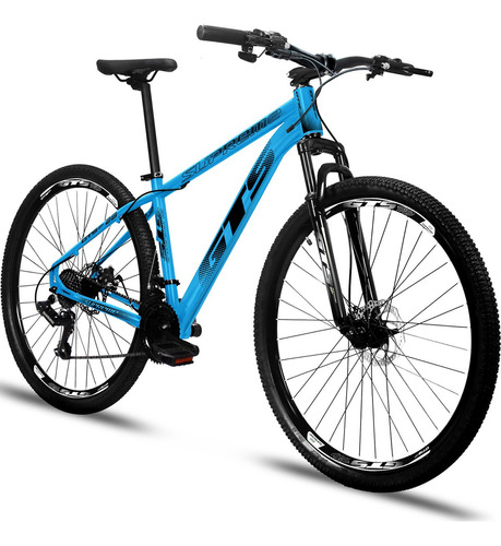 Bicicleta Aro 29 Gts Supreme Câmbios Shimano 21v Freio Disco Cor Azul/preto Tamanho Do Quadro 17  