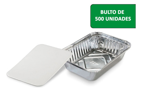 Envase Aluminio 747 Con Tapa Bulto 500 Unidades