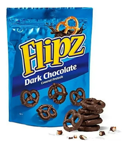 Pretzels Cuiertos De Chocolate Amargo Flipz 113 Grs