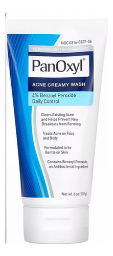 Panoxyl Lavado Crema Antimicrobiano 4% 170g Para Acné