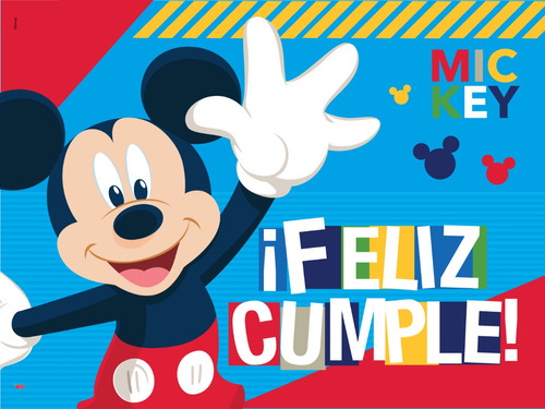 Afiche Mickey Mouse Cumpleaños Cartel Deco Disney Original