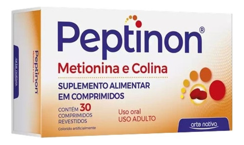 Peptinon = Xantinon 30 Comp Metionina + Colina - Arte Nativa Sem Sabor