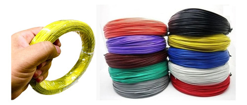 Cabinho Flexivel Eletronica 22awg=0,30mm Rolo C/100mt Cores