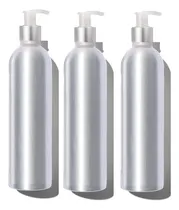 Comprar Kit 3 Dispensadores De Lujo Aluminio Plata Mate ,jabón 250ml