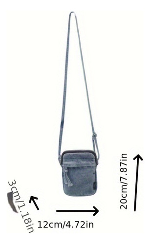 Bolsa Cruzada Informal De Mezclilla For Hombres Y Mujeres