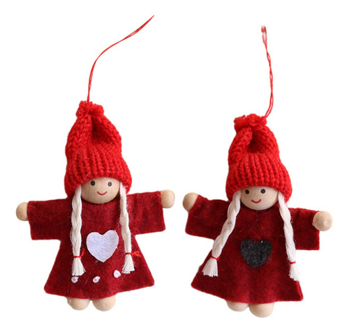 2 Conjunto De Adornos Navideños Colgantes Con 2 Piezas