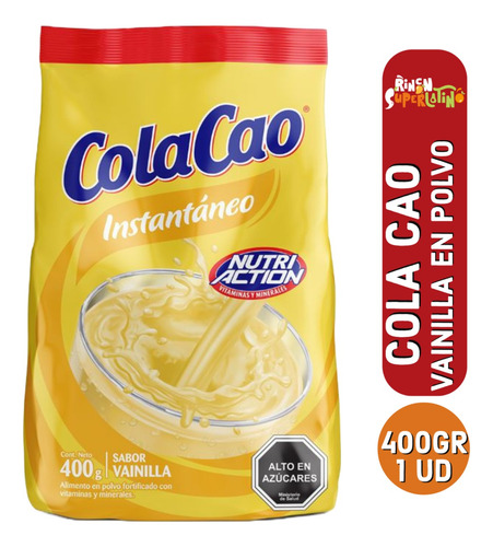 Cola Cao Sabor Vainilla En Polvo Colacao 400gr Bolsa