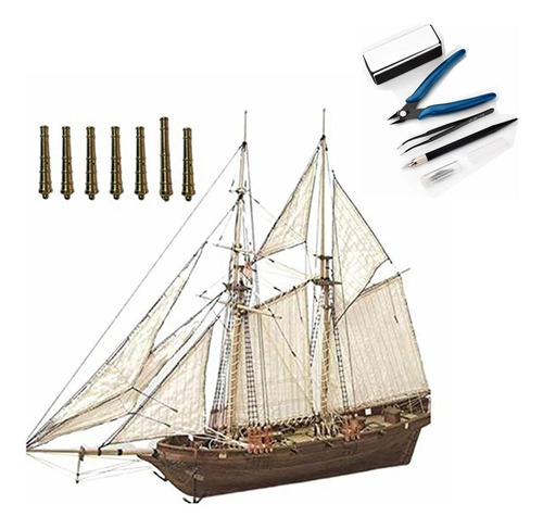 Kits Modelo Para Adulto Escala 1:100 Madera Barco Vela Hogar